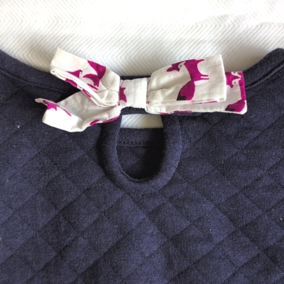 gymboree fox navy blue quilted peplum long sleeve top 5T toddler girls - Picture 6 of 7